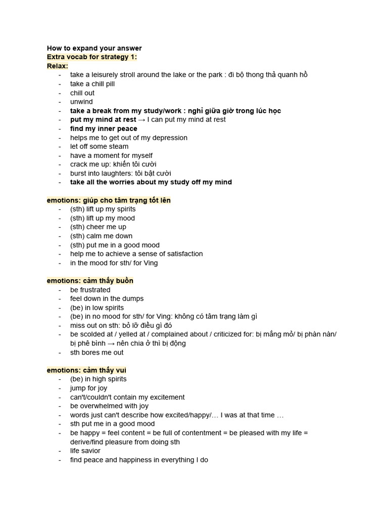 How To Expand Your Answer | PDF