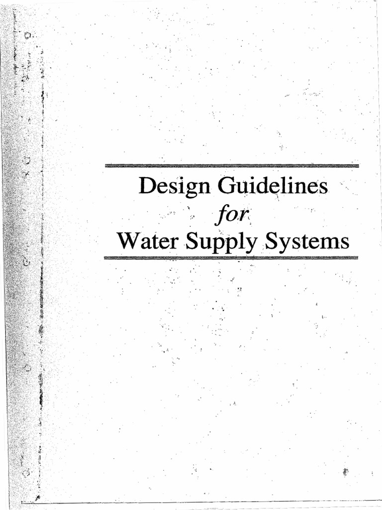 MWA Water Supply Design Guidelines | PDF | Filtration | Water