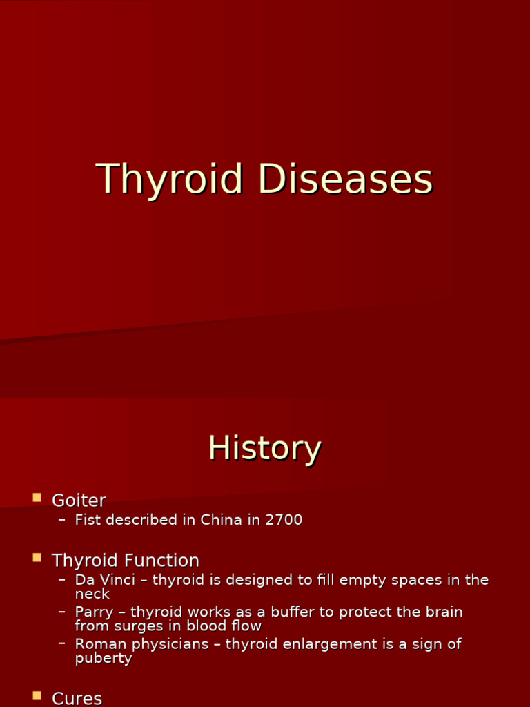 Thyroid Slides Pdf Hyperthyroidism Thyroid