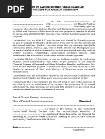 Consent Form APAAR ID 