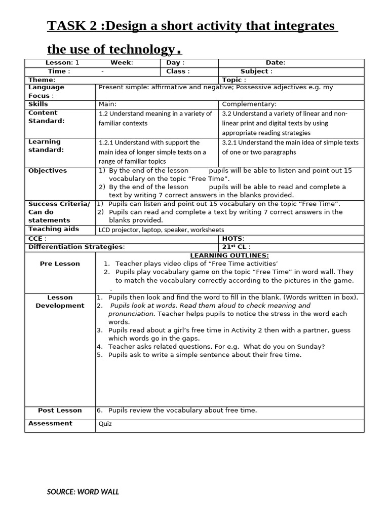 Task 2 Pdf Vocabulary Word