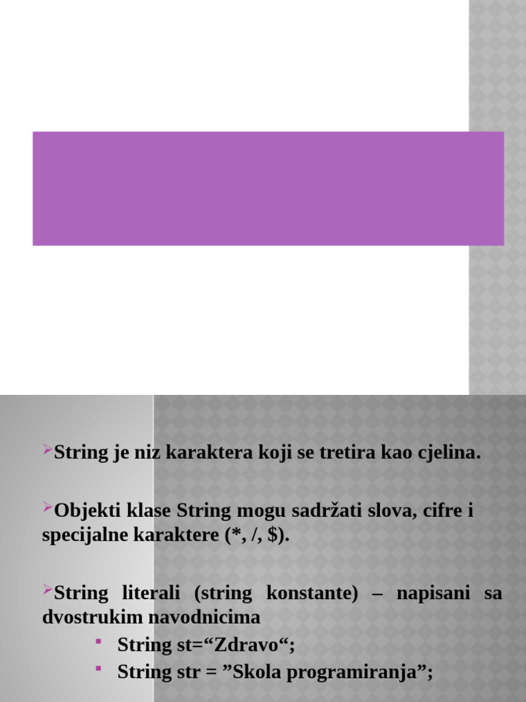 Stringovi 1 | PDF