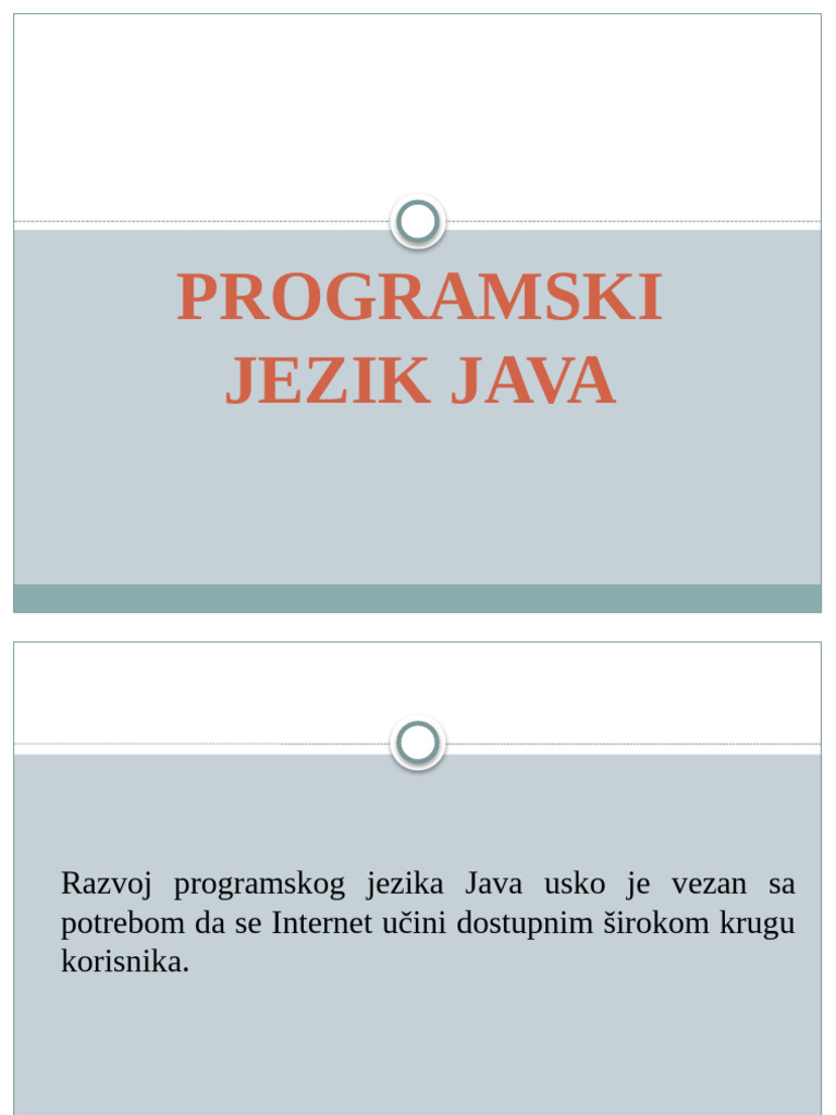 PROGRAMSKI JEZIK JAVA | PDF