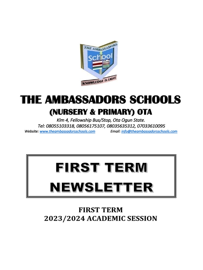 First Term Newsletter 2023/2024 | PDF | Teachers
