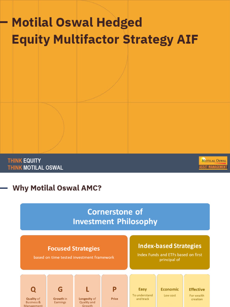 Hedged Multifactor Equity Strategy Presentation - Jan'24 | PDF ...
