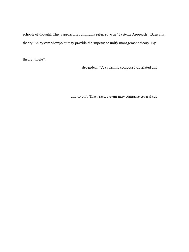 Overview of Systems Approach to Management | PDF | System | Systems Theory
