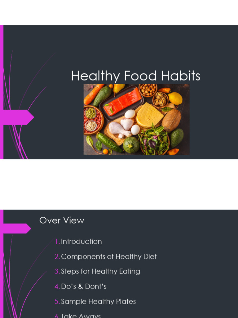 Healthy food habits | PDF | Foods | Healthy Diet