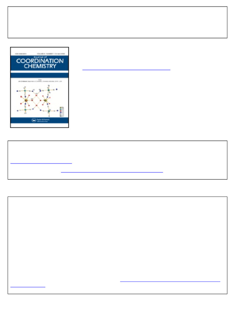 tas2006 | PDF | Coordination Complex | Absorption Spectroscopy