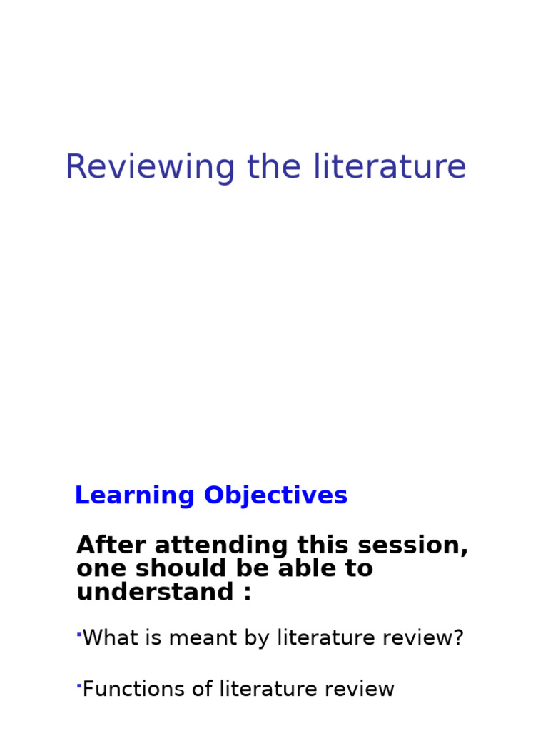Essential Steps for Literature Review | PDF | Theory | Methodology