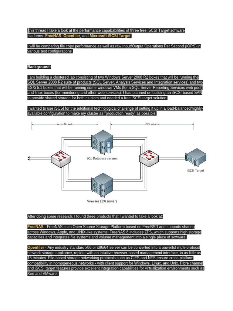 Three Free ISCSI Target Software Platforms | PDF | Microsoft Windows ...