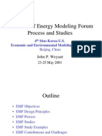 Overview of Energy Modeling Forum Process and Studies