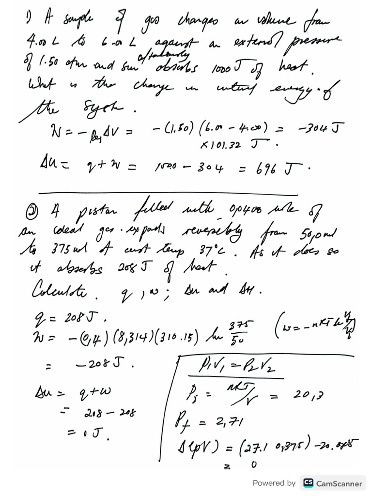 Class Problems Gas | PDF