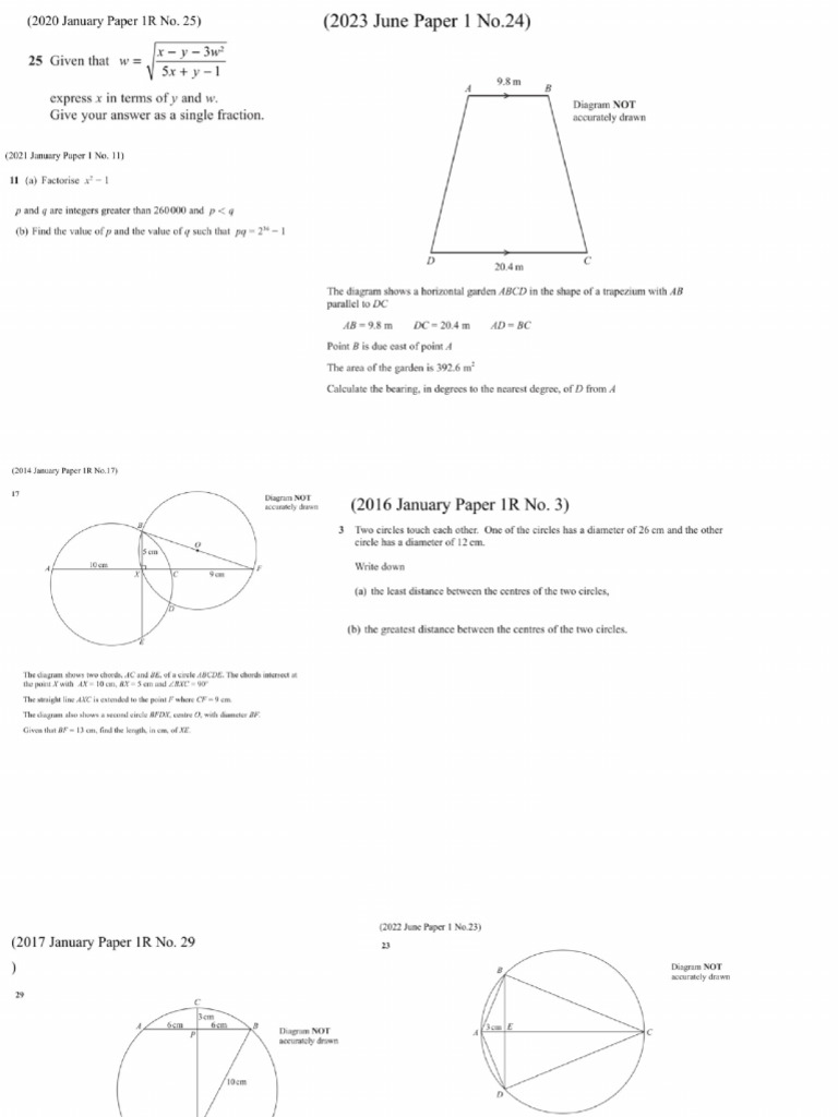 Math B Paper 1 Preparation | PDF