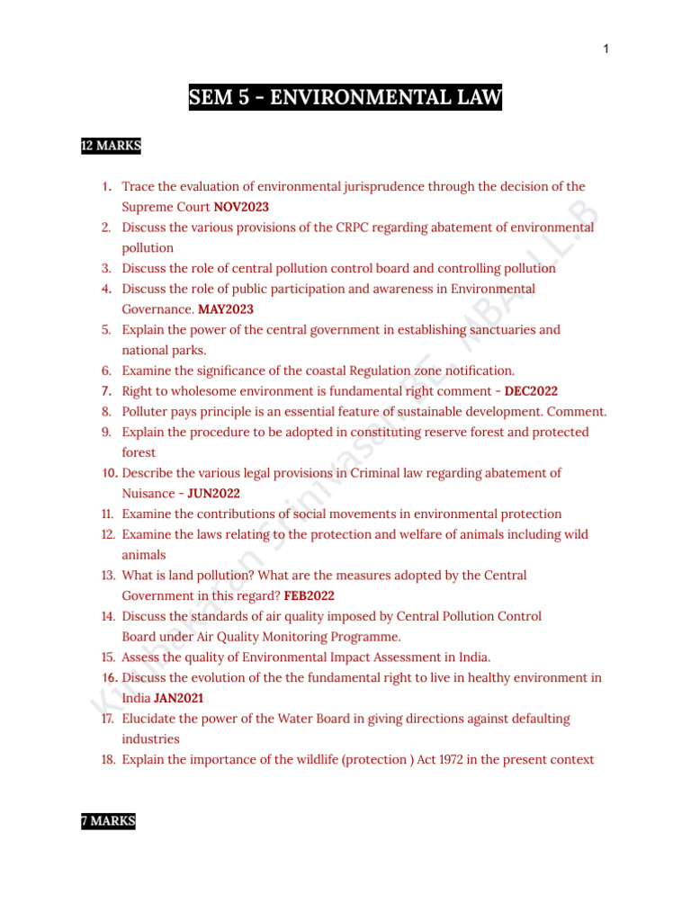 Overview of Environmental Laws in India | PDF | Climate Change ...