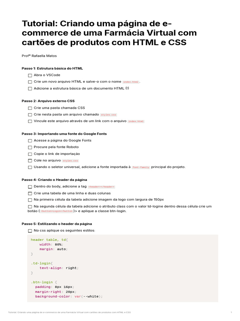 E-commerce Farmácia: HTML e CSS | PDF | Ciberespaço | Rede mundial de ...