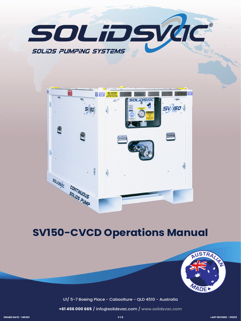 Solidsvac Pump User Guide | PDF | Risk | Pump