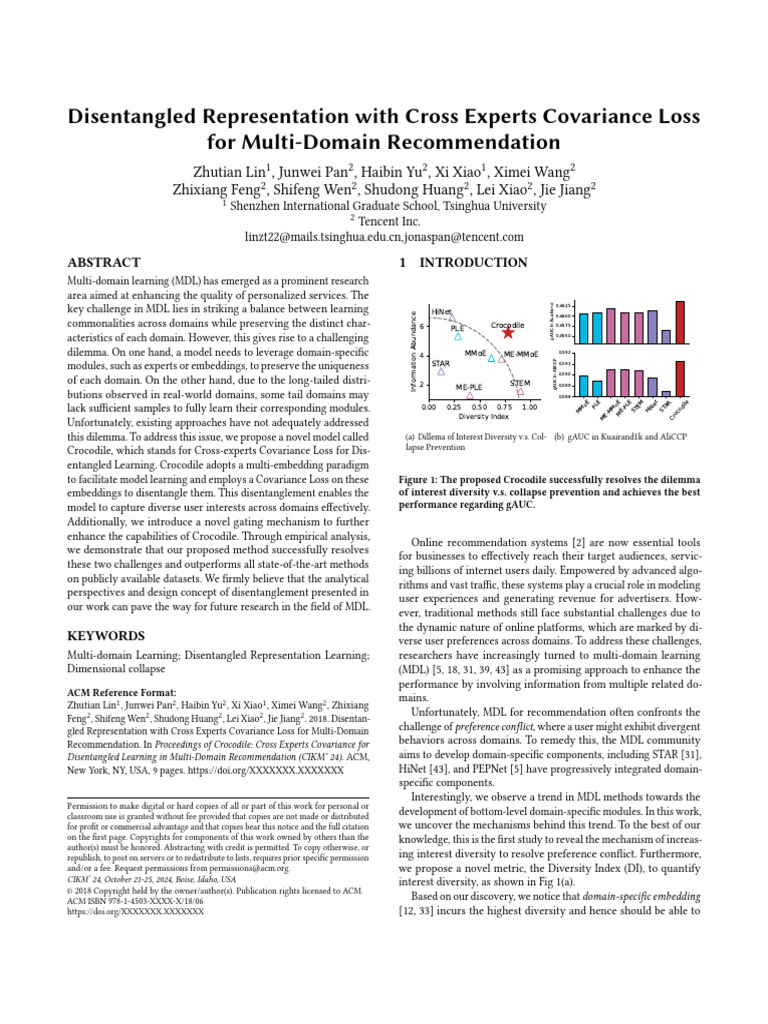 Disentangled Representation With Cross Experts Covariance Loss For ...