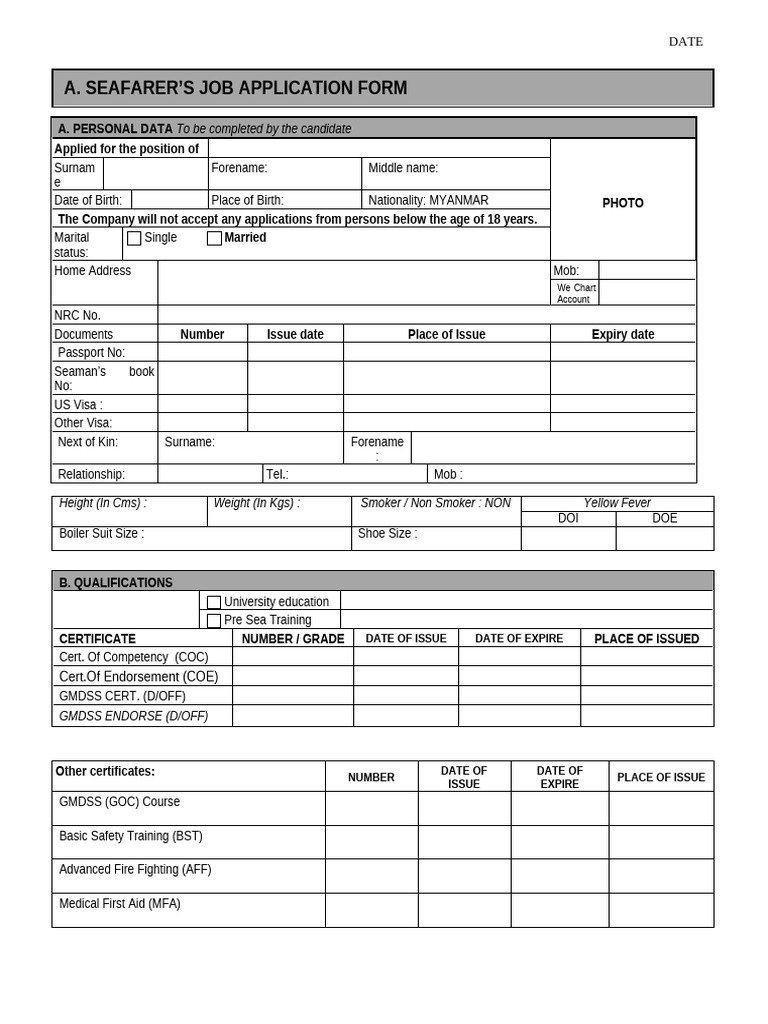 Bulk CV (Officer) For Print 2 | PDF | Water Transport | Shipping