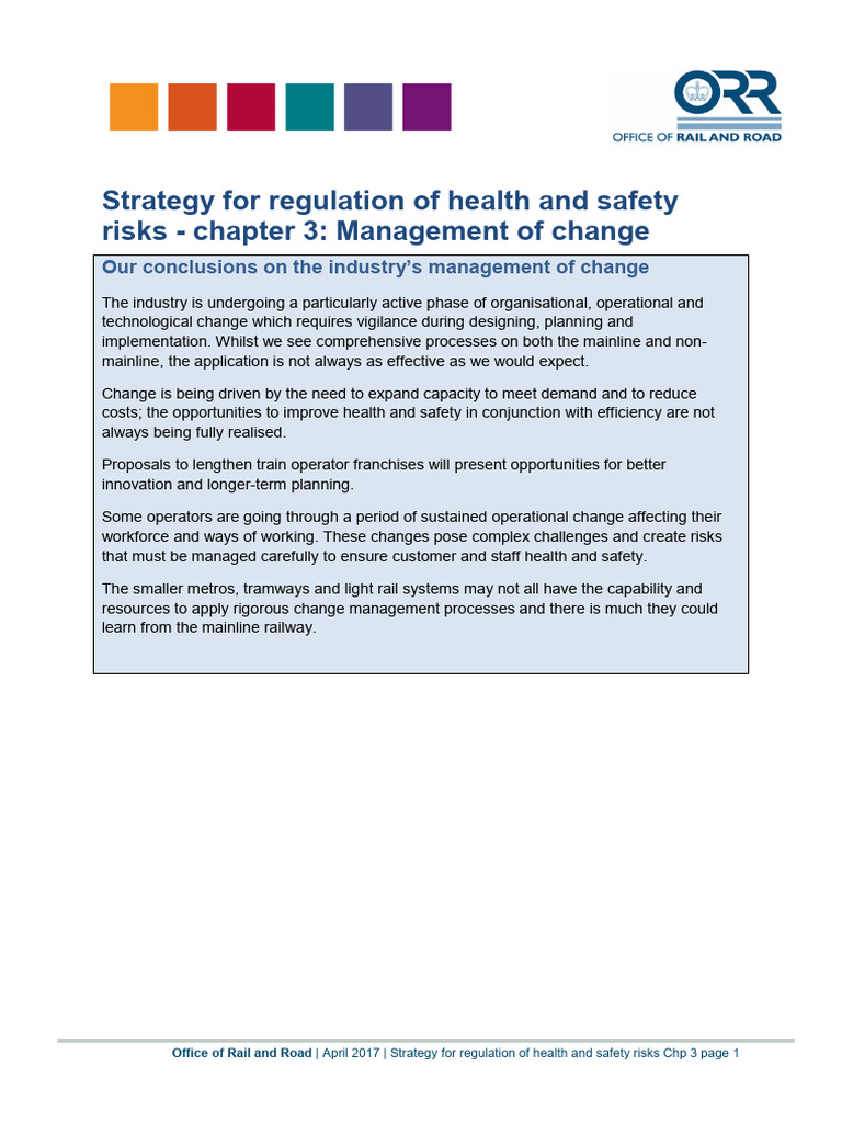 Safety Strategy Chapter 3 | PDF | Rail Transport | Risk