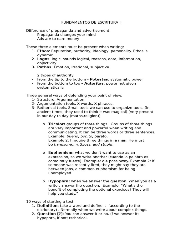 Writing Fundamentals: Persuasion Techniques | PDF | Human Communication