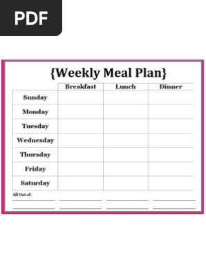Weekly Meal Planner