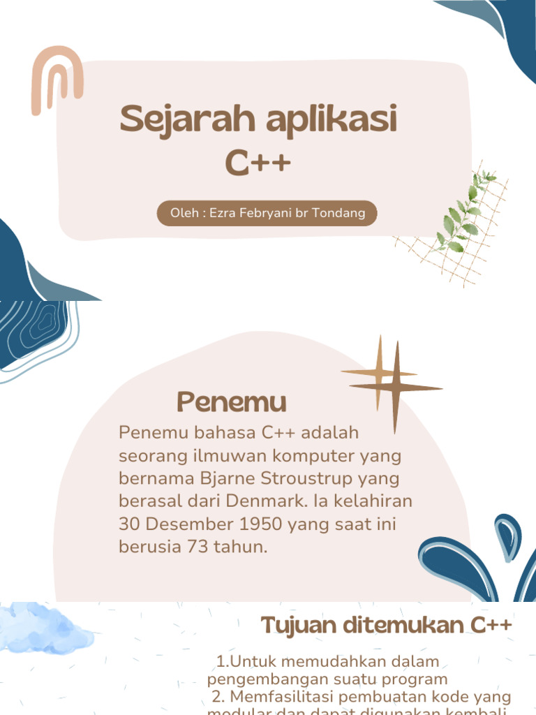 Sejarah dan Penemu Bahasa C++ | PDF