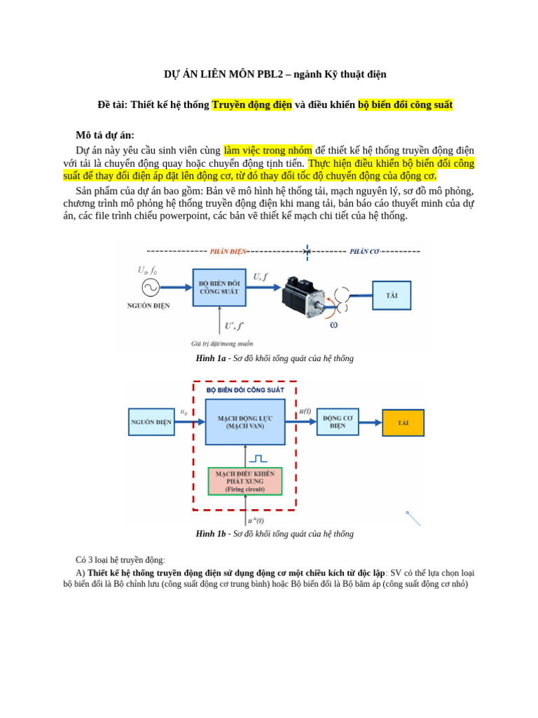Mo Ta Du An PBL2 KTD 2024 | PDF