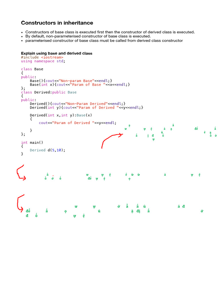 Constructor in Inheritance | PDF