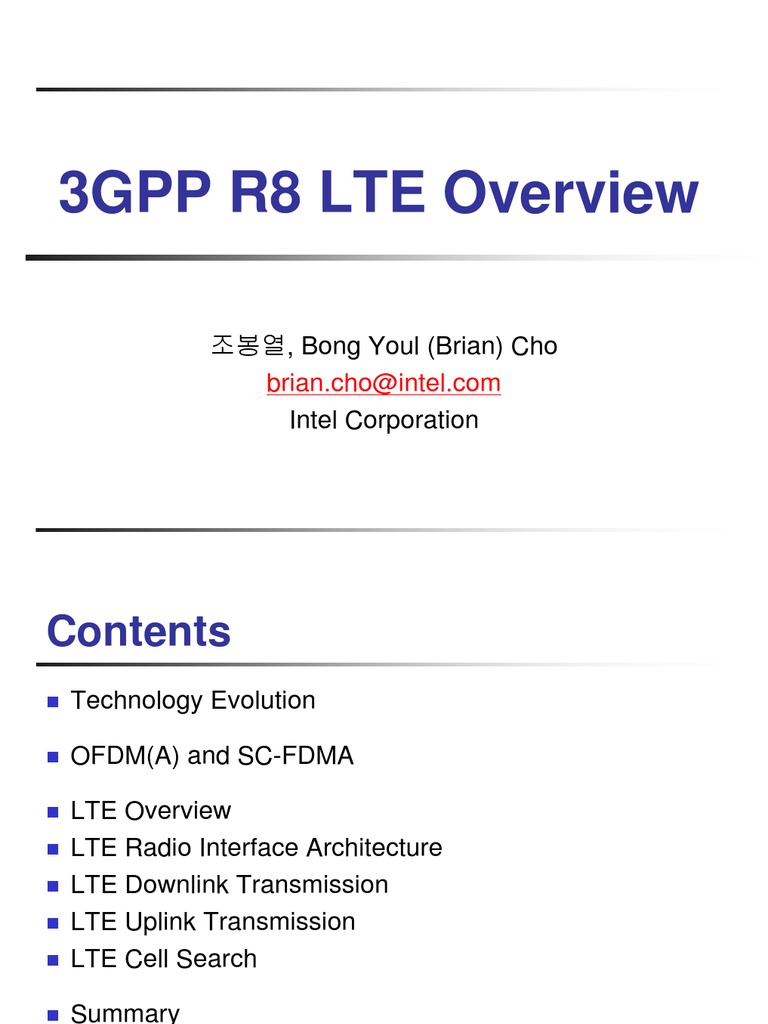 Lte Overview | PDF | High Speed Packet Access | Orthogonal Frequency ...