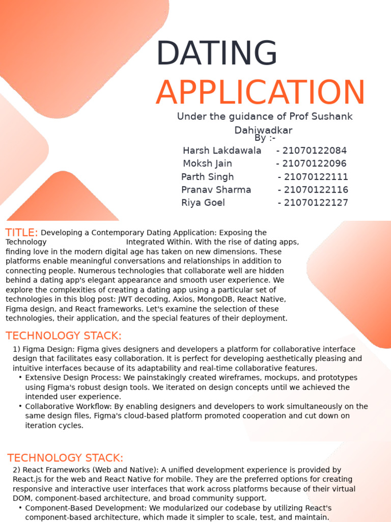 Developing a Modern Dating App | PDF | Mobile App | Scalability