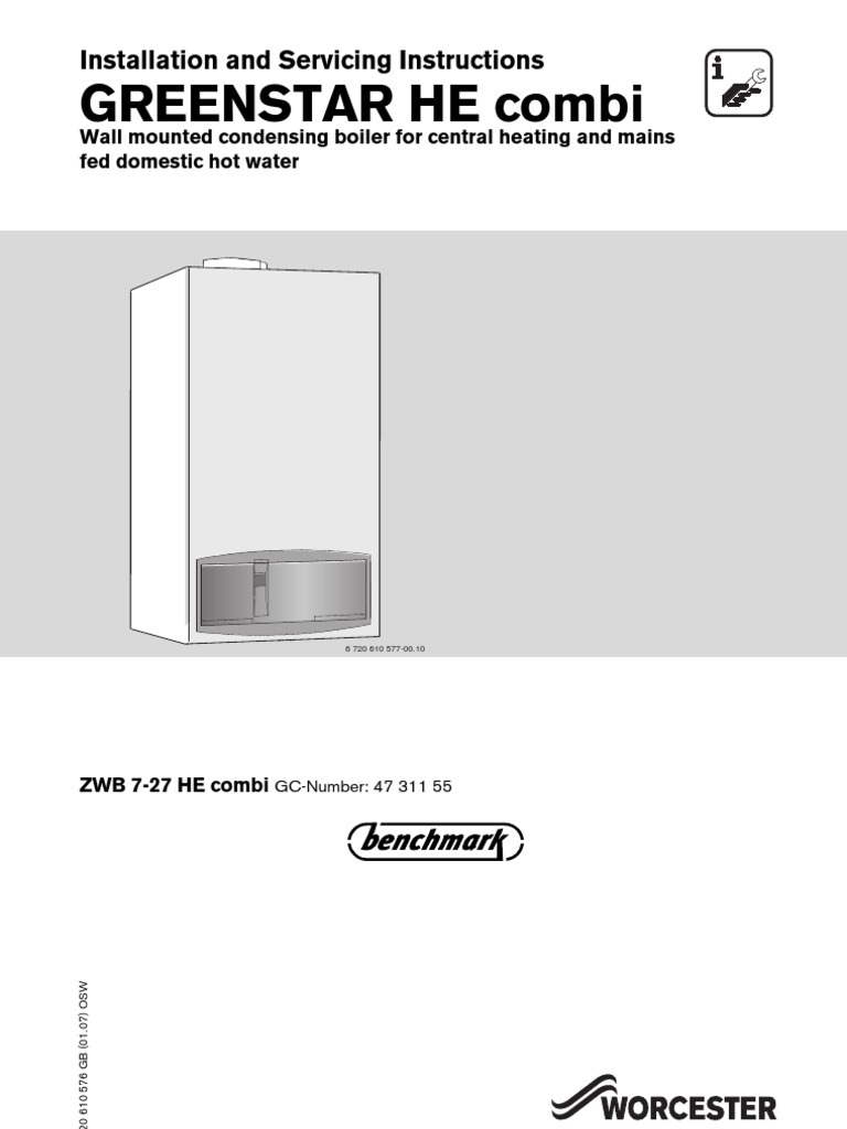 Greenstar ZWB 7 27 HE Combi 47 311 55 Download Free PDF Water