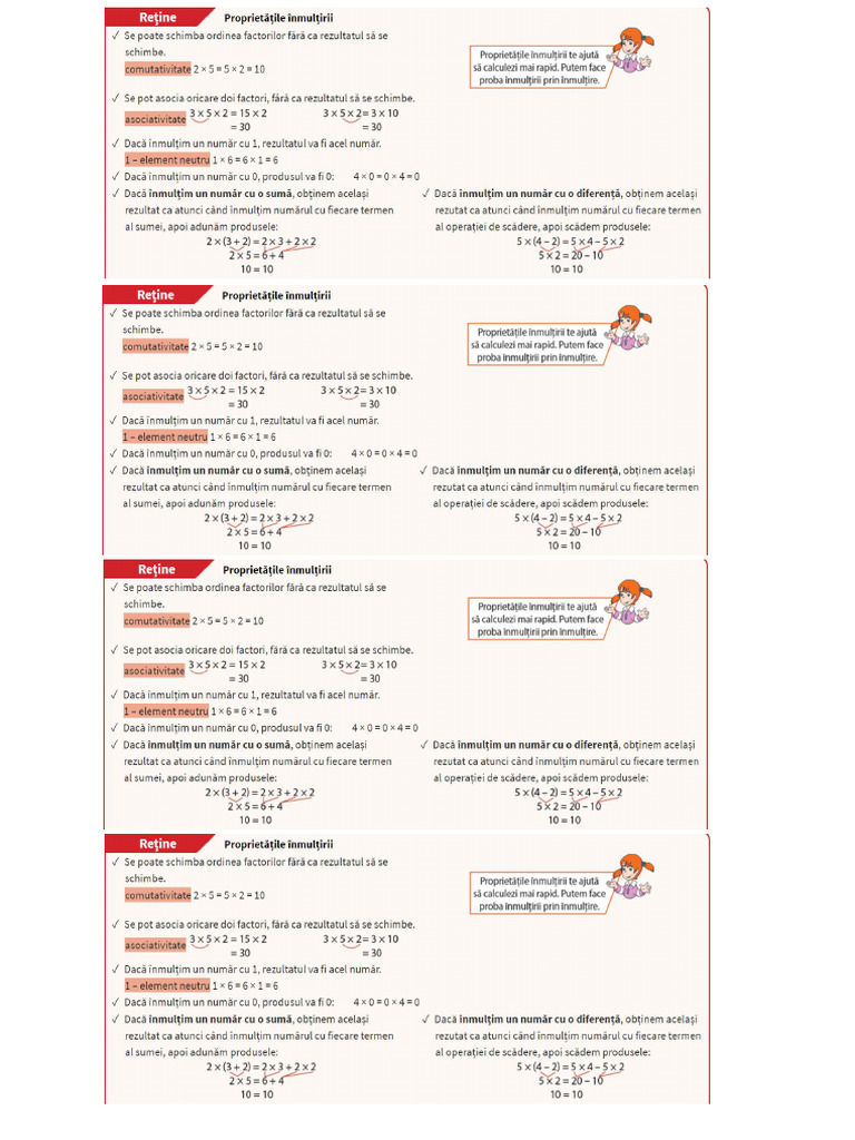 Proprietatile Inmultirii | PDF