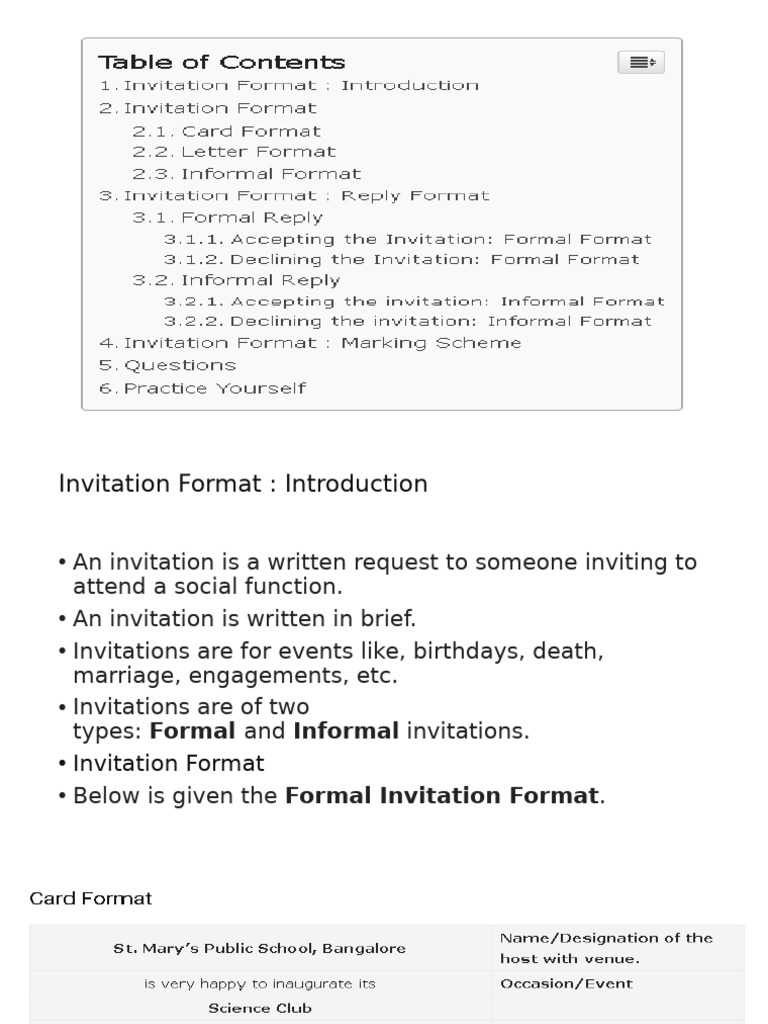 Invitation Writing Essentials | PDF | Career & Growth | Self-Improvement
