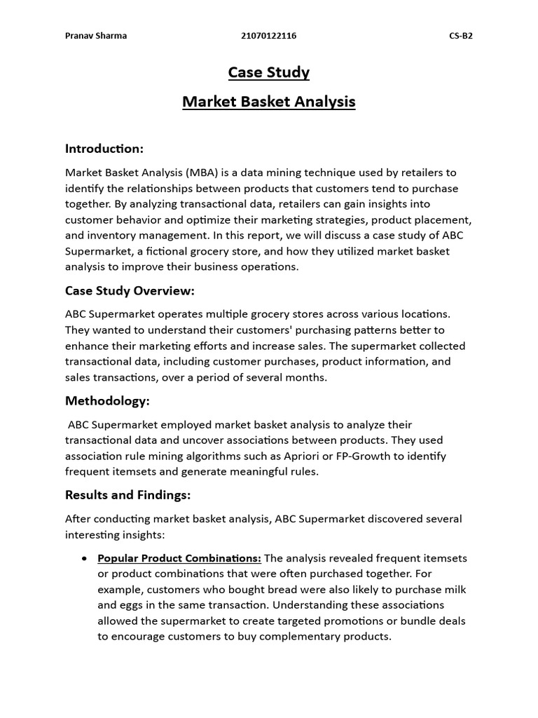 Market Basket Analysis Process
