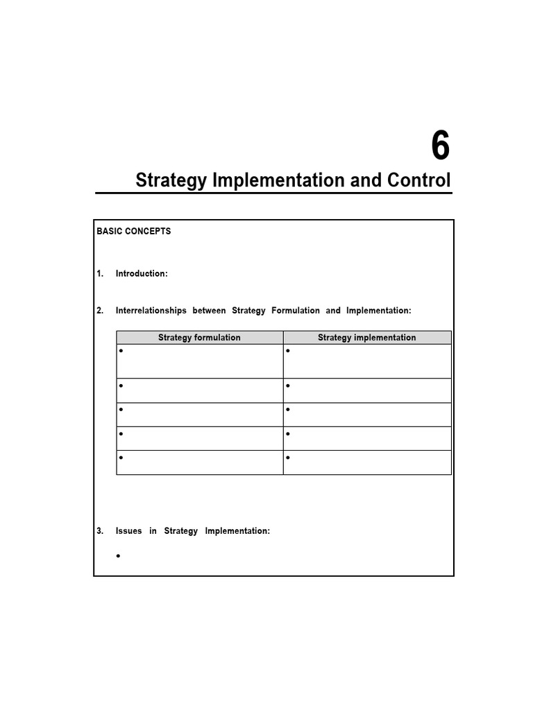Strategy Implementation Essentials | PDF | Strategic Management ...