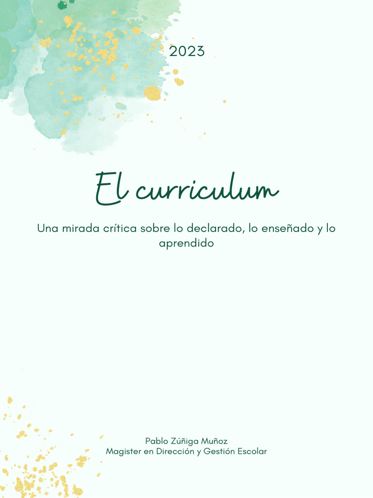 Análisis del Currículum Educativo | PDF | Plan de estudios | Enseñando