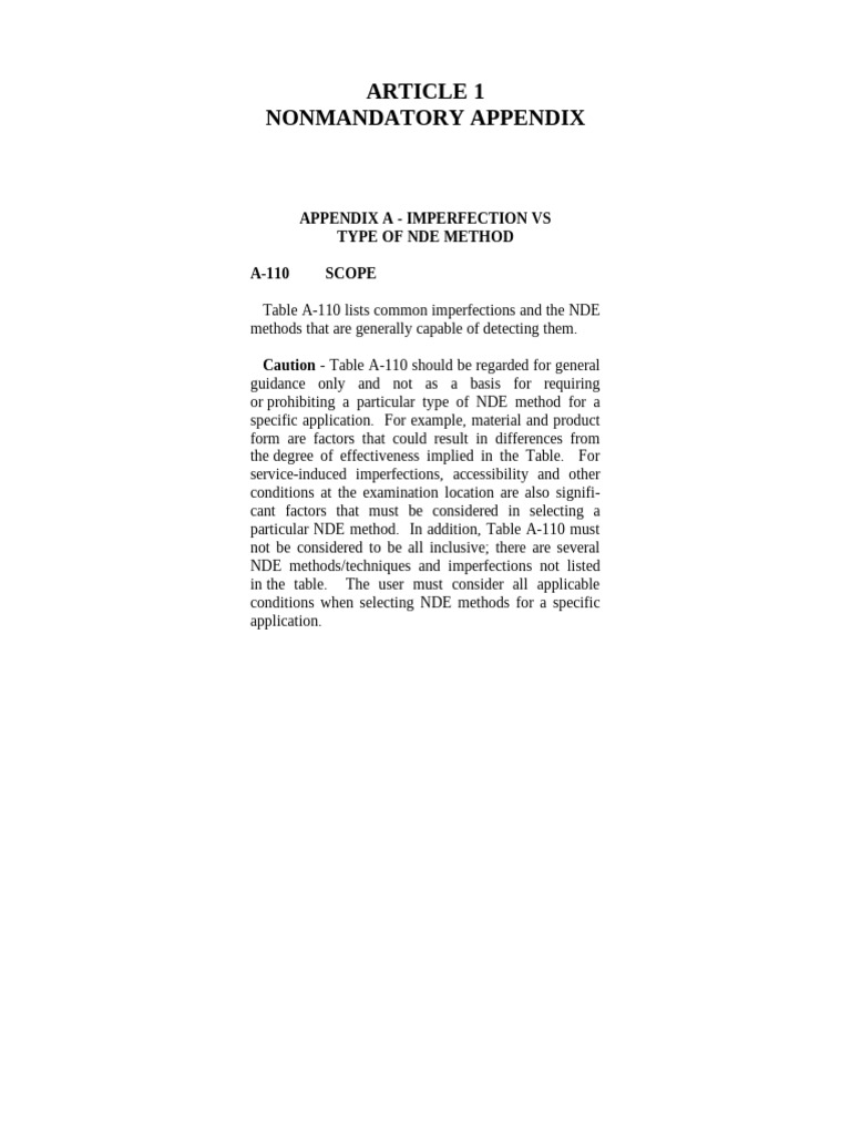 NDE Methods for Detecting Imperfections | PDF | Nondestructive Testing ...