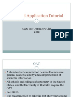 OAT and Application Prep Presentation