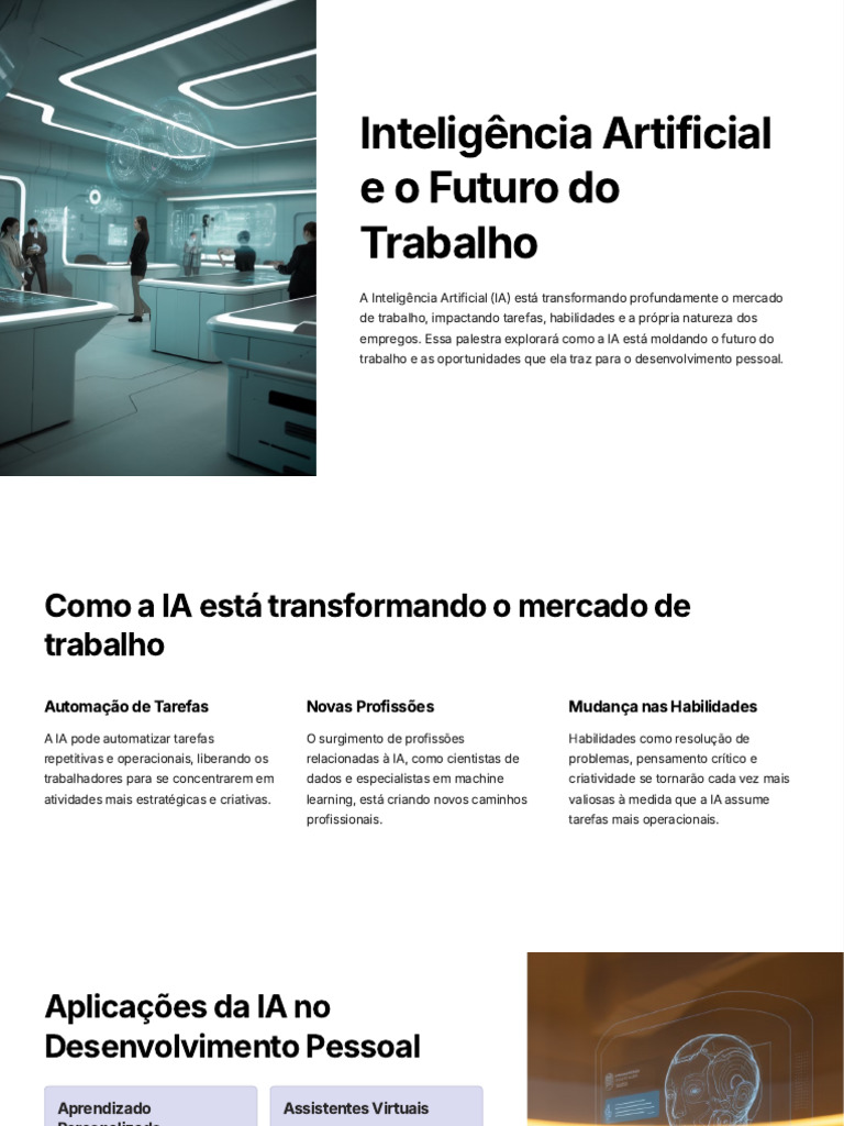 IA e o Futuro do Trabalho | PDF | Inteligência artificial ...