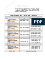 CSIS123 Access 2007 Timeline Sp12 Revised