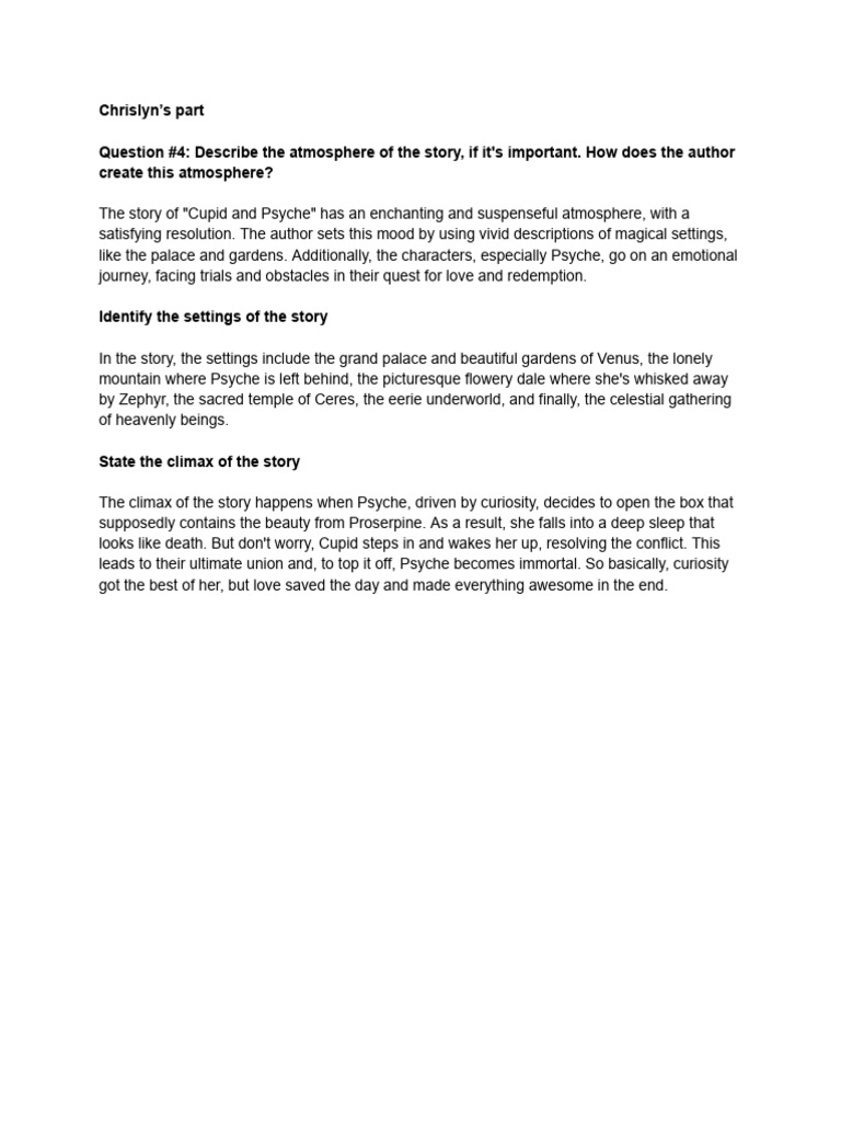 Picture of Atmosphere of The Story | PDF