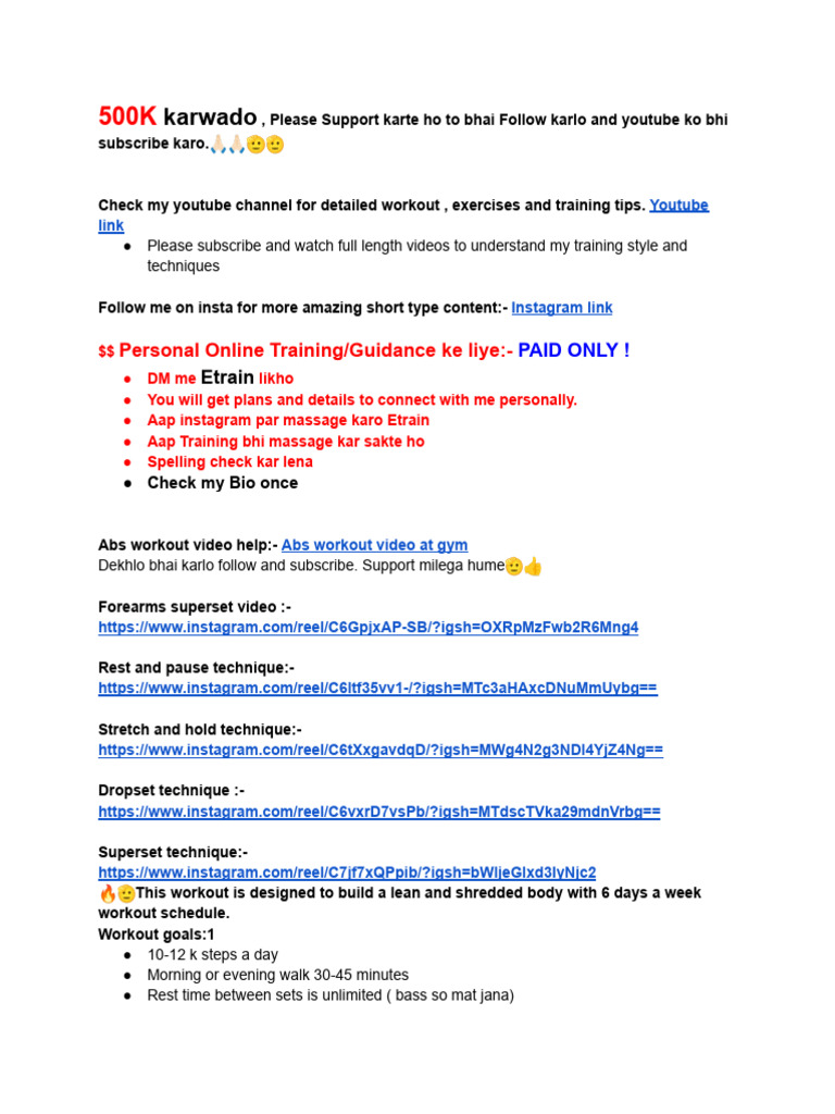 Fat To Lean Workout Pdf Weight Training Physical Exercise