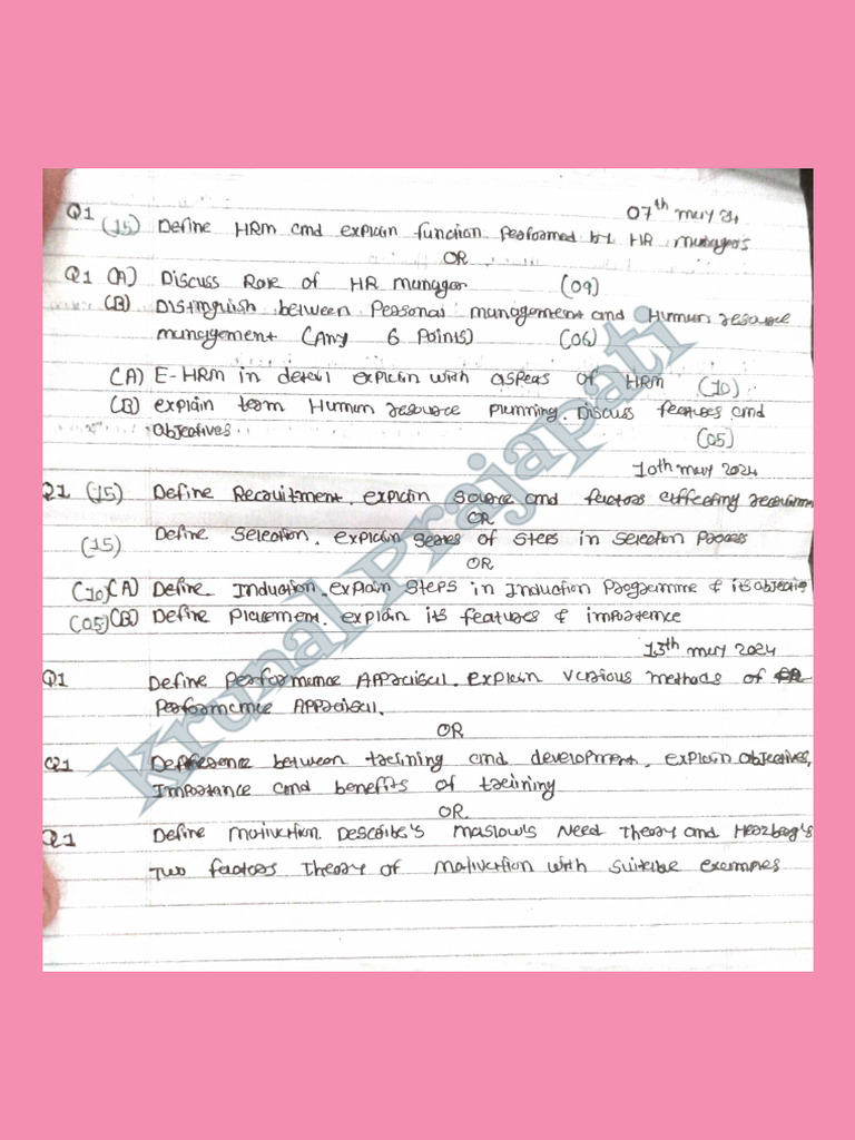 HRM Practice Questions... KP | PDF | Foreign Language Studies | Art