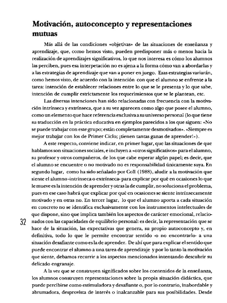 El Constructivismo en El Aula Cesar Coll-33-37 | PDF