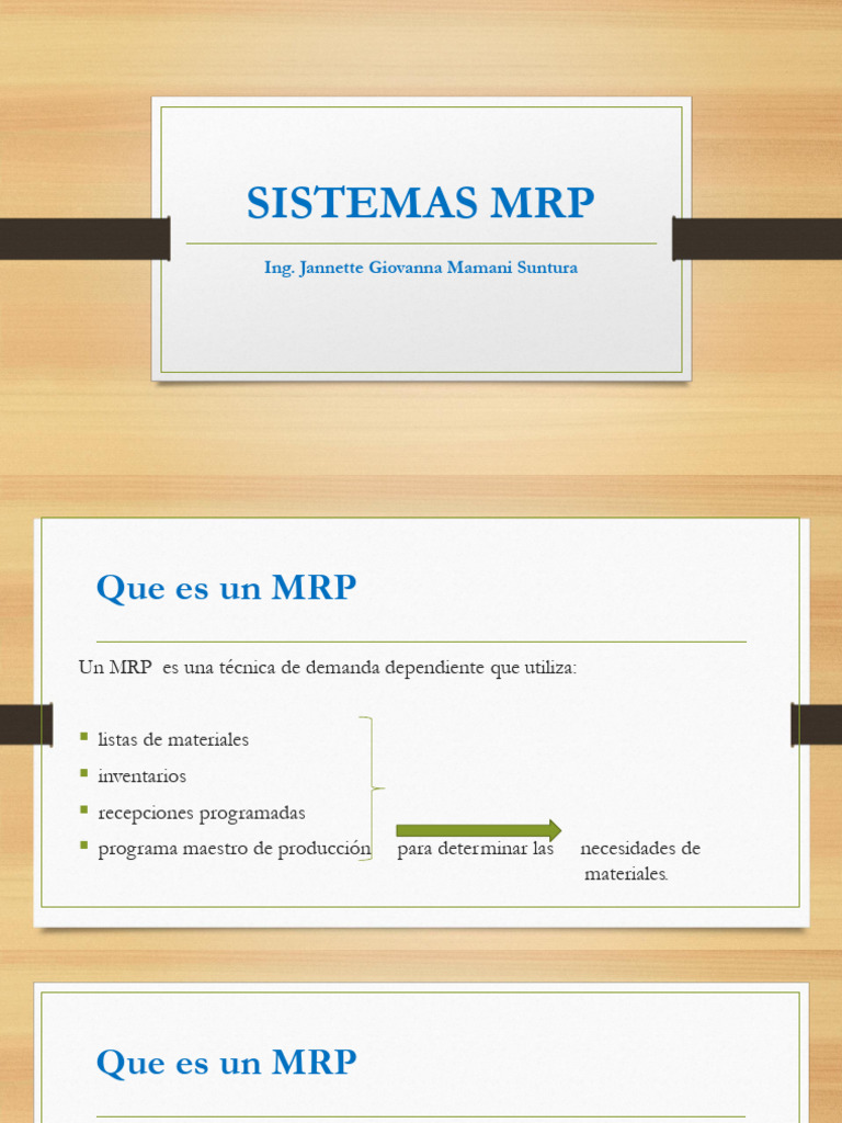 Sistemas MRP Toria | PDF | Planificación