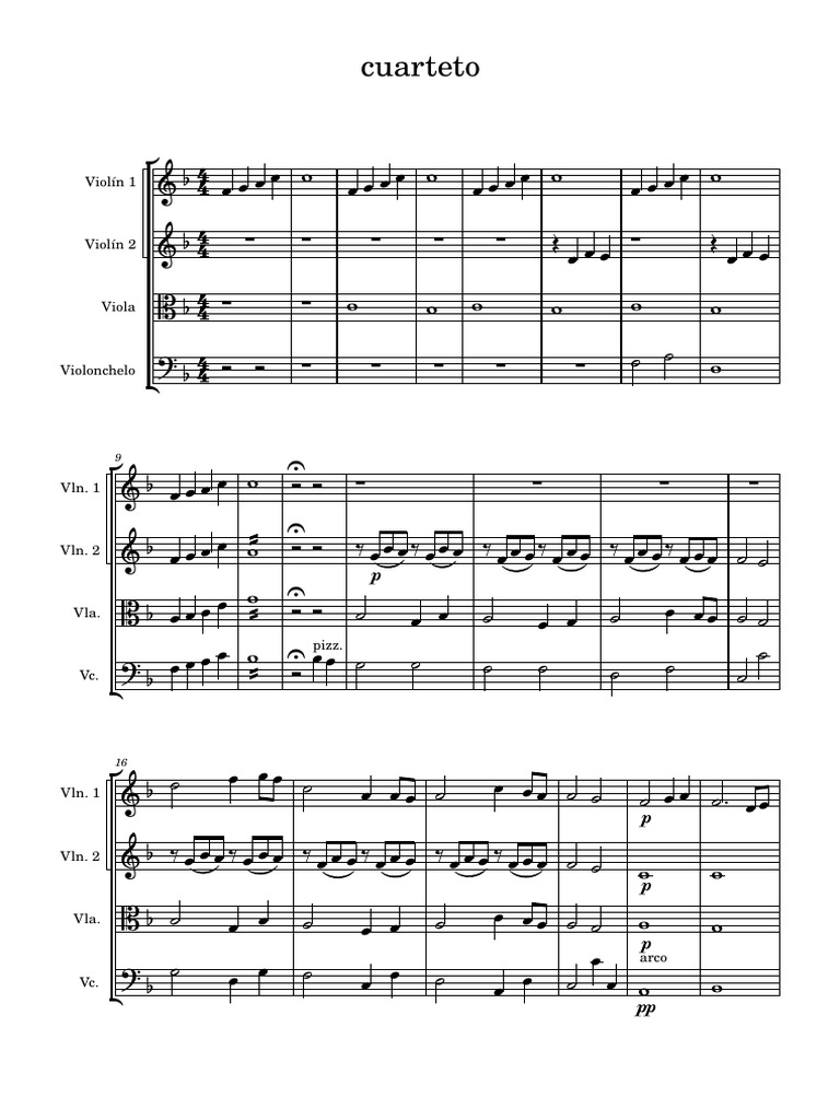 Instrumentos de un cuarteto | PDF | Instrumentos de cuerda | Composiciones