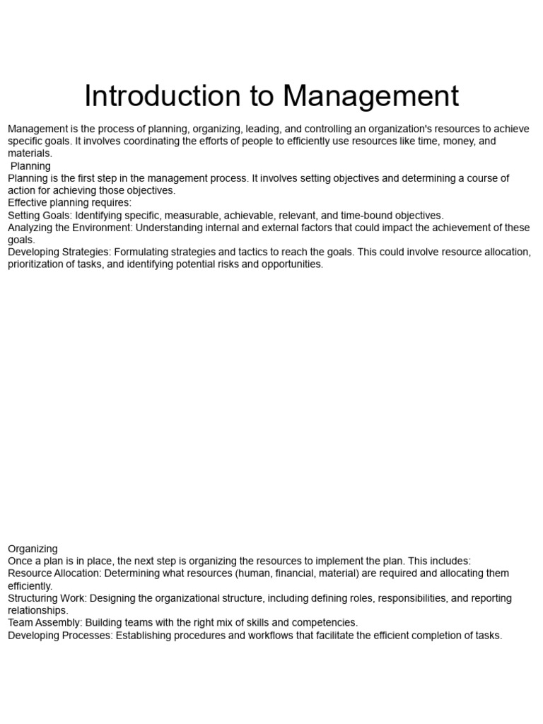 Essentials of Effective Management | PDF | Goal | Corporate Social ...