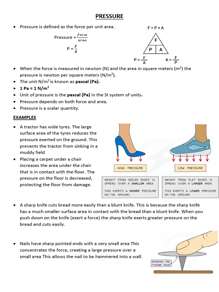 Understanding Pressure: Definition & Examples | PDF | Pressure | Liquids