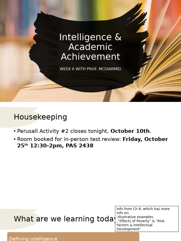 Understanding Intelligence and Achievement | PDF | Intelligence ...
