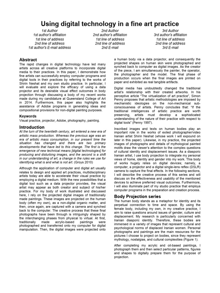 Digital Tools in Fine Art Practice | PDF | Paintings | Image